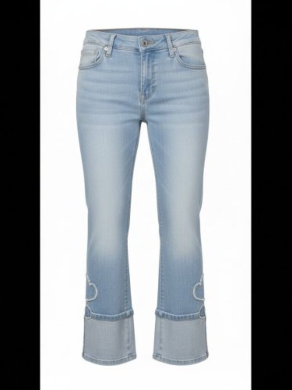 YOYO TEEN Plus Low Rise Cuffed Stretch Denim Jeans Girls Size 8